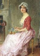 Charles-Amable Lenoir Seamstress oil